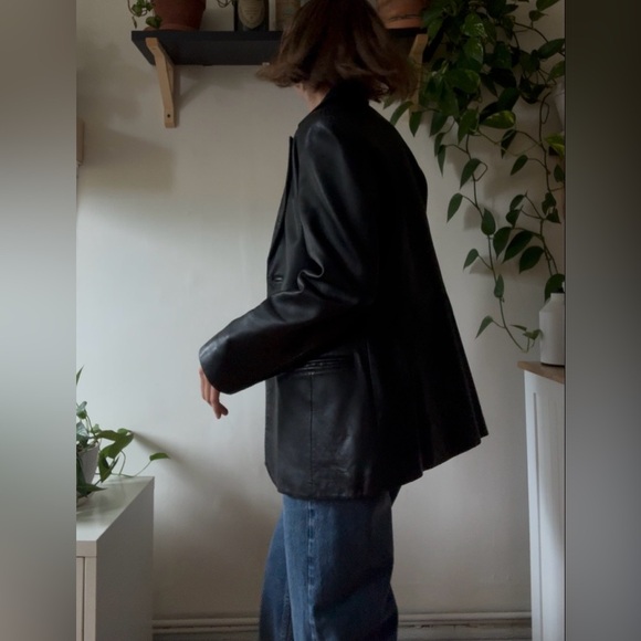 Vintage Screaming Eagle Leather Blazer – Y2K Business-Core Aesthetic - Picture 1 of 6